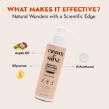 ALZIBA CARES Smooth and Shine Hair Nourishment Shampoo with Argan oil and Glycerine | For Smooth,Shiny and Volume hair | 200 ML Shampoo Plus Conditioner | for Men and Women, All Season & all Hair Types