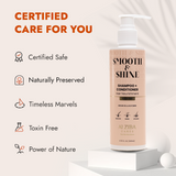 ALZIBA CARES Smooth and Shine Hair Nourishment Shampoo with Argan oil and Glycerine | For Smooth,Shiny and Volume hair | 200 ML Shampoo Plus Conditioner | for Men and Women, All Season & all Hair Types