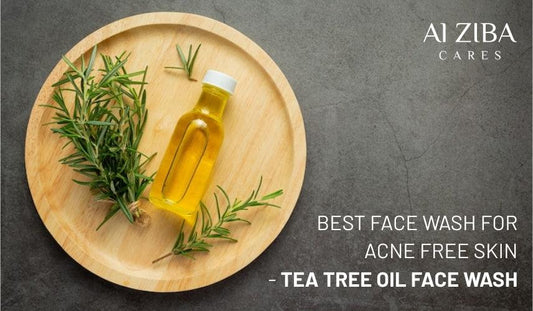 BEST FACE WASH FOR ACNE FREE SKIN - TEA TREE OIL FACE WASH - ALZIBA CARES