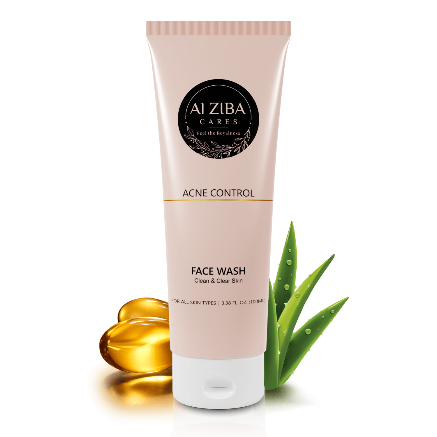 Acne Control Clean & Clear Face wash With Aloe Vera & Vitamin E - 100 ML - ALZIBA CARES