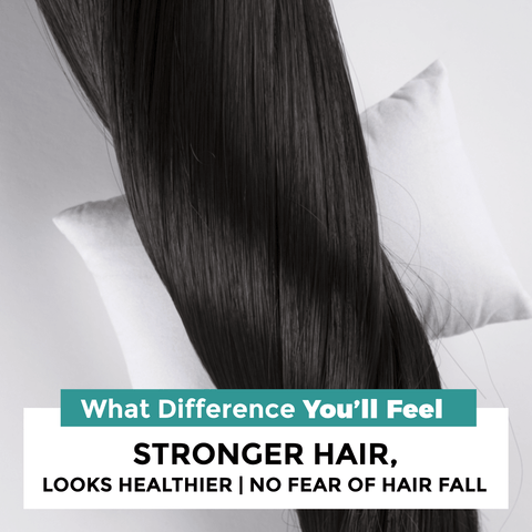 ALZIBA CARES Hair Fall Control Shampoo | Gives Upto 98% Less Hair Fall with Natural Bhringraj, Argan Oil and Vitamin B5 |Non-Toxic, Vegan, Gluten, Sulphate and Paraben Free | For Women & Men | 500ml - ALZIBA CARES