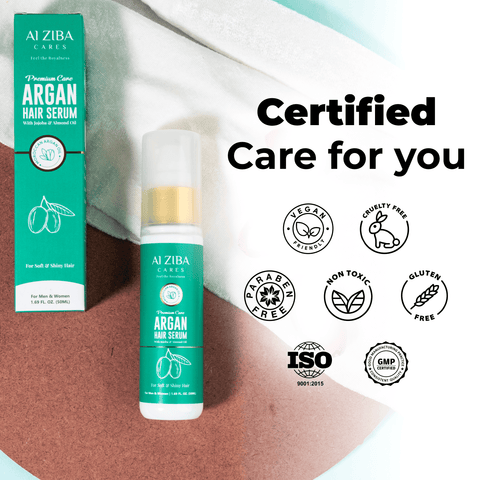 Argan Hair Serum With Jojoba & Almond Oil - 50ML - ALZIBA CARES