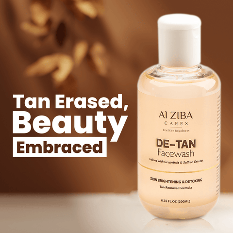 De-Tan Face Wash infused with Grapefruit and Saffron Extract, Skin Brightening, Detoxing and Tan Removal Formula - 200 ML - ALZIBA CARES