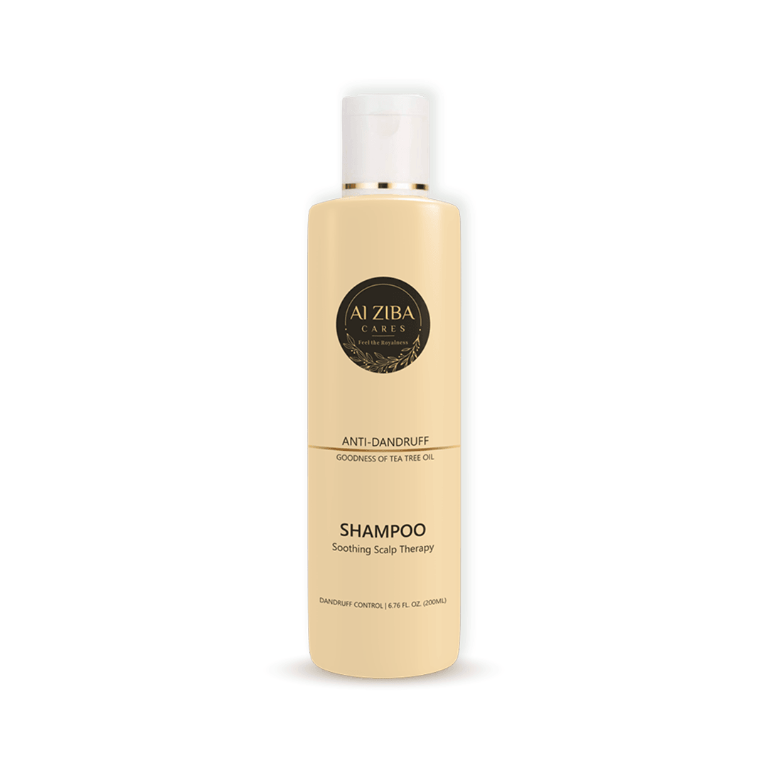 Anti Dandruff Shampoo With Tea Tree Oil & Salicylic Acid (Soothing Scalp Therapy) – 200ML - ALZIBA CARES