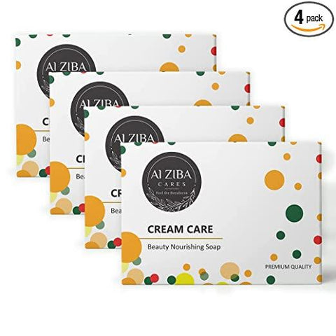 Cream Care Beauty Nourishing Soap – 100GM (Pack of 4) - ALZIBA CARES
