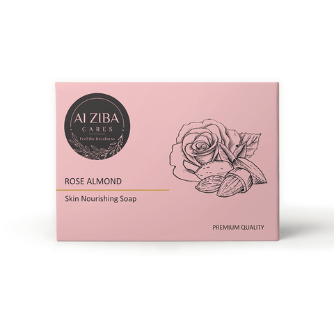 Rose Almond Skin Nourishing Soap - 100GM (Pack of 4) - ALZIBA CARES